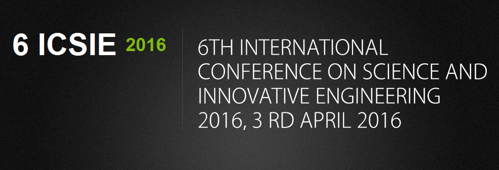 CFP - 6 th International Conference on Science and Innovative Engineering 2016 (ICSIE-2016), Chennai, Tamil Nadu, India