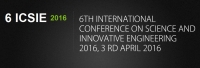 CFP - 6 th International Conference on Science and Innovative Engineering 2016 (ICSIE-2016)