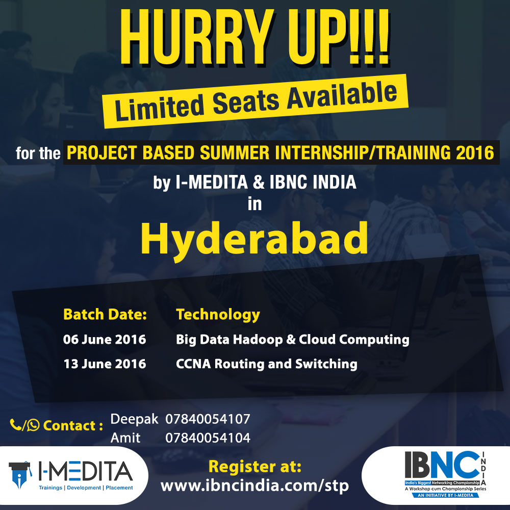 Project Based Summer Training cum Internship, Hyderabad, Andhra Pradesh, India