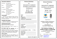 National Workshop on Research In Composite Materials And Welding Technology