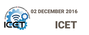 ICET - Second International Conference on Engineering and Technology, Colombo, Colombo, Sri Lanka