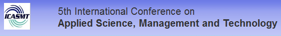 5th International Conference on Applied Science, Management and Technology 2016 (ICASMT 2016), Dubai, United Arab Emirates