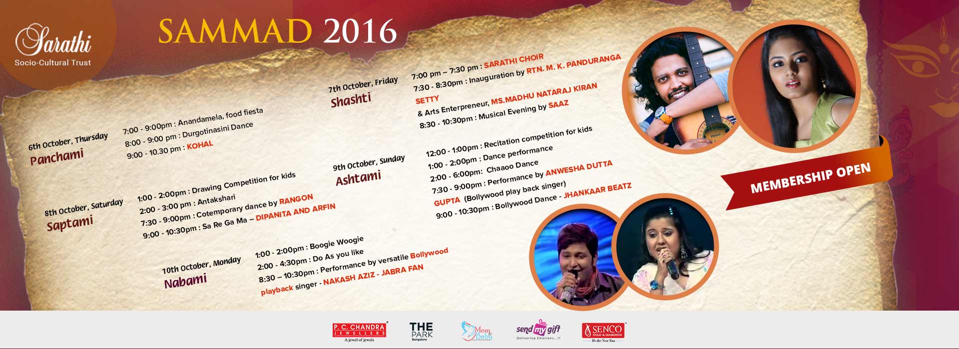 Sarathi Socio-Cultural Trust Celebrates Durga Puja Bangalore 2016, Bangalore, Karnataka, India