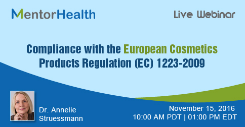 Compliance with the European Cosmetics Products Regulation (EC) 1223-2009, San Diego, California, United States