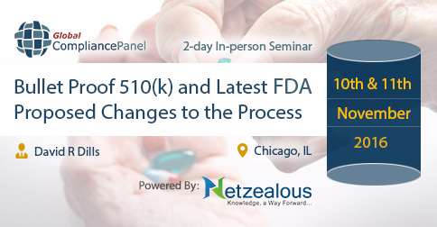 Bullet Proof 510(k) and Latest FDA Proposed Changes to the Process, Chicago, Illinois, United States