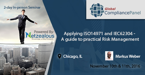 Seminar on Applying ISO14971 and IEC62304 - A guide to practical Risk Management, Chicago, Illinois, United States