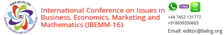 International Conference on Issues in Business, Economics, Marketing and Mathematics (IBEMM-16), Singapore