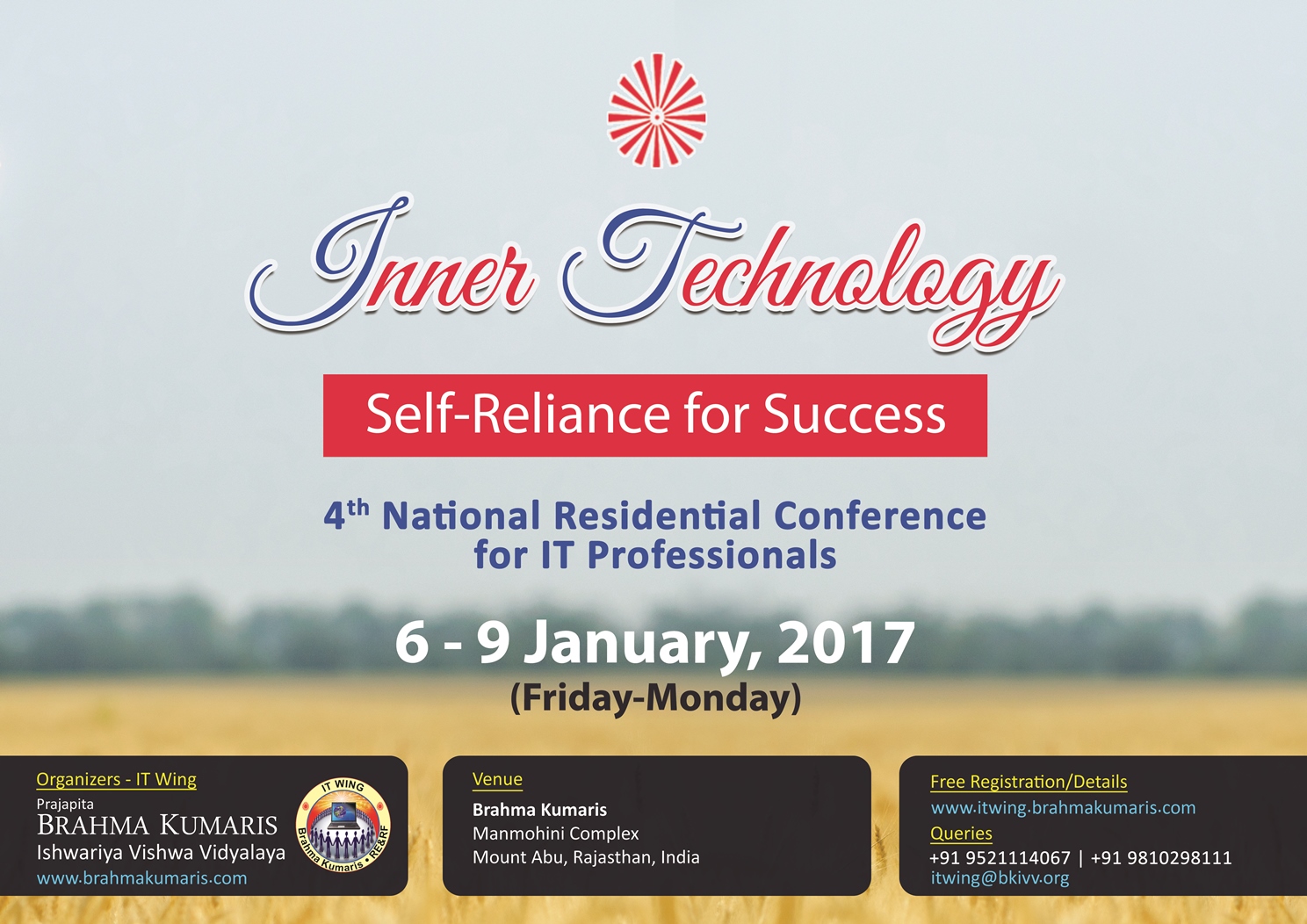 4th National Residential Conference for IT Professional (Inner Technology - Self Reliance for Success), Mount Abu, Rajasthan, India
