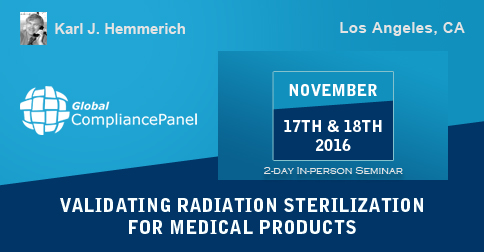 Seminar on Validating Radiation Sterilization for Medical Products, Los Angeles, California, United States