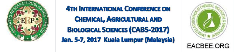 4th International Conference on Chemical, Agricultural and Biological Sciences (CABS-2017), Kuala Lumpur, Malaysia
