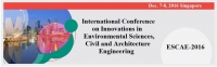 International Conference on Innovations in Environmental Sciences, Civil and Architecture Engineering (ESCAE-2016)