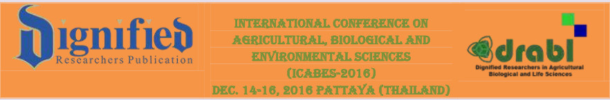 International Conference on Agricultural, Biological and Environmental Sciences (ICABES-2016), Pattaya, Thailand