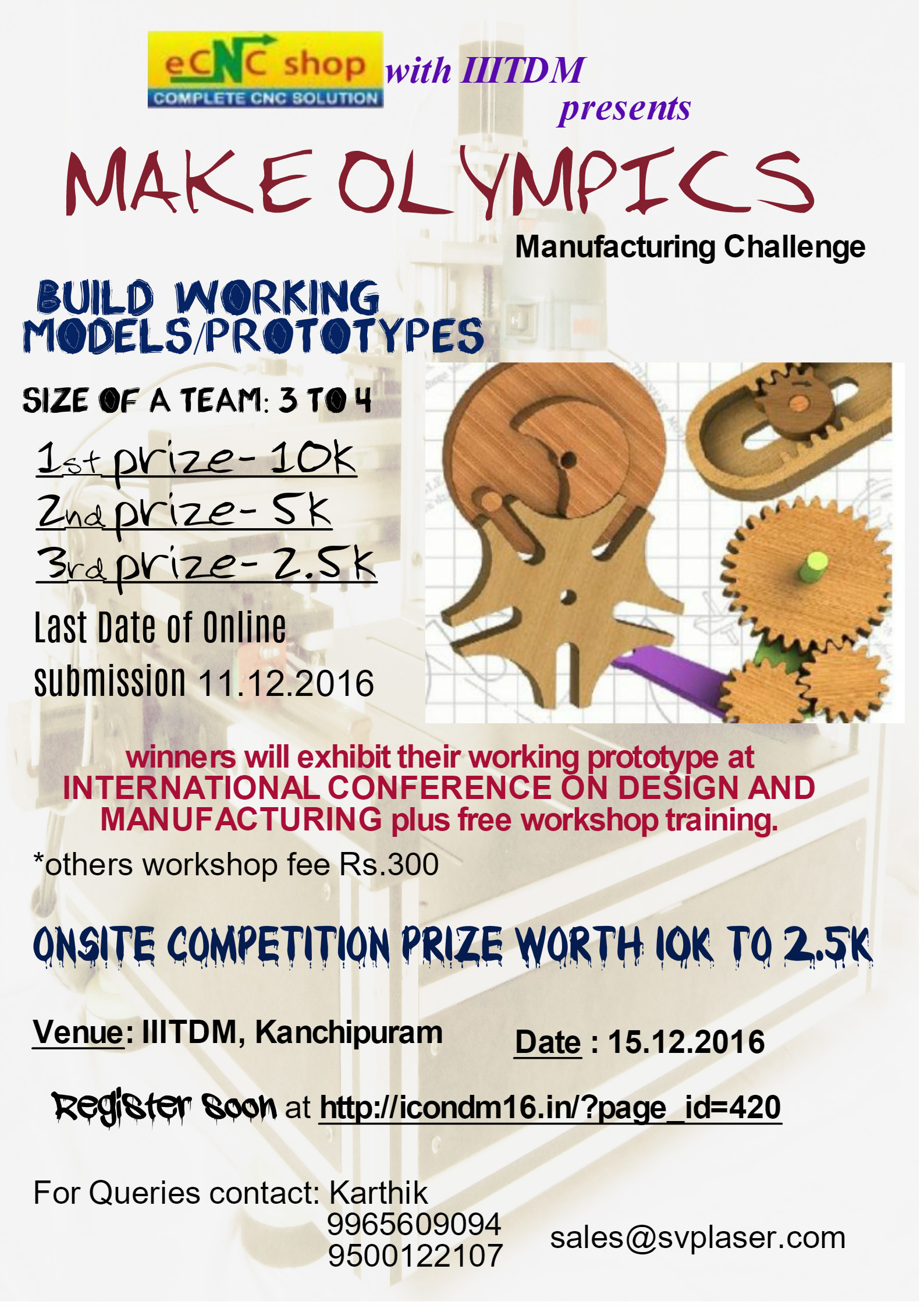 Make Olympics – Manufacturing Challenge, Chennai, Tamil Nadu, India