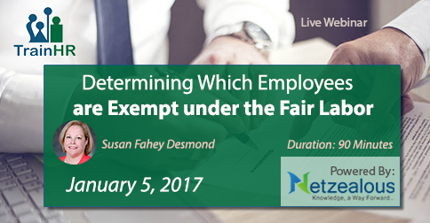 Webinar on Determining Which Employees are Exempt under the Fair Labor, Fremont, California, United States